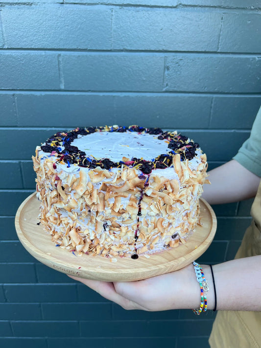 Blueberry and Coconut Shag Cake